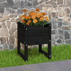 Planter Black 40x40x52.5 cm Solid Wood Pine