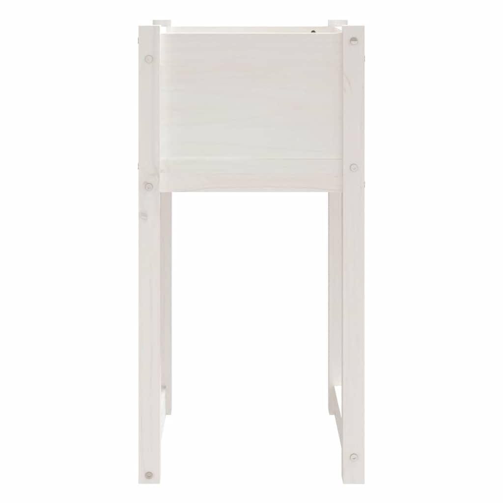 Planters 2 pcs White 40x40x81 cm Solid Wood Pine