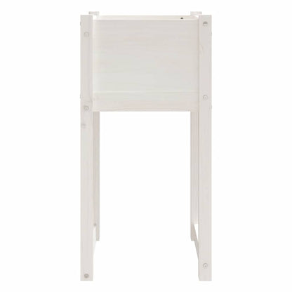 Planters 2 pcs White 40x40x81 cm Solid Wood Pine