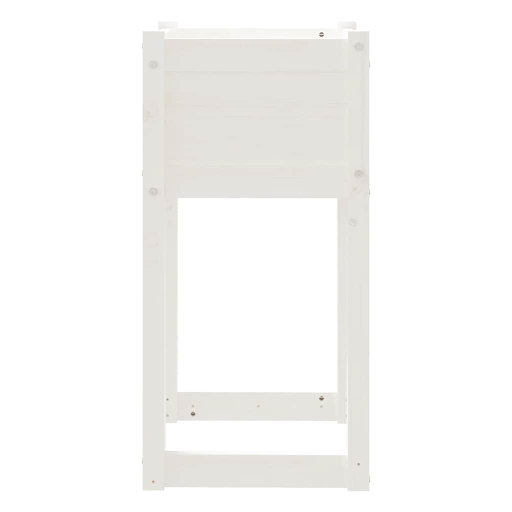 Planters 2 pcs White 40x40x81 cm Solid Wood Pine