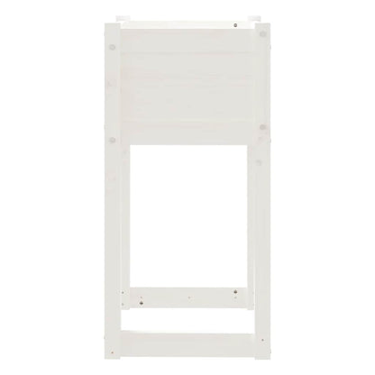 Planters 2 pcs White 40x40x81 cm Solid Wood Pine