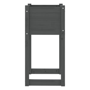Planter Grey 40x40x81 cm Solid Wood Pine