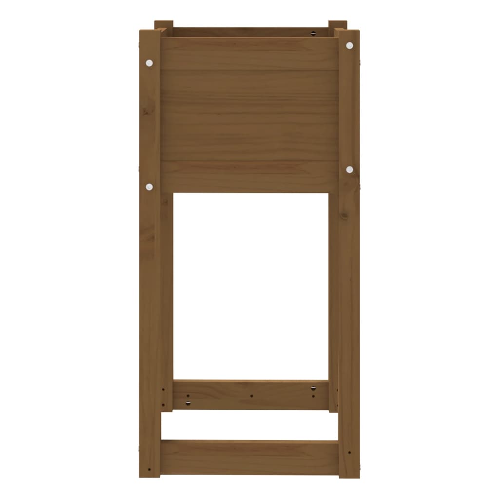 Planters 2 pcs Honey Brown 40x40x81 cm Solid Wood Pine