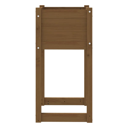 Planters 2 pcs Honey Brown 40x40x81 cm Solid Wood Pine