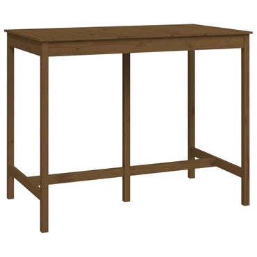 Bar Table Honey Brown 140x80x110 cm Solid Wood Pine