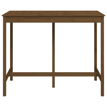 Bar Table Honey Brown 140x80x110 cm Solid Wood Pine