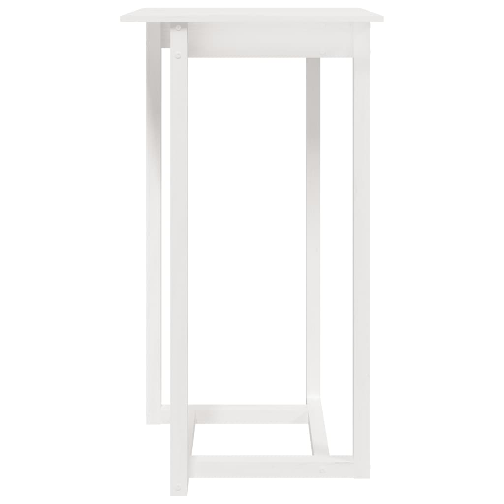 Bar Table White 60x60x110 cm Solid Wood Pine