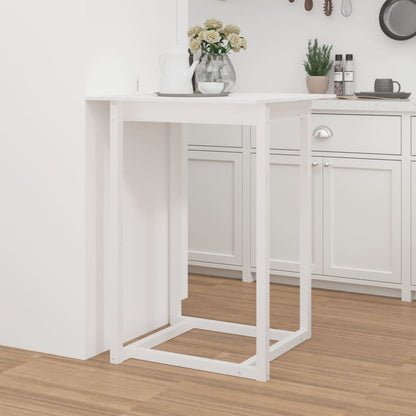 Bar Table White 80x80x110 cm Solid Wood Pine