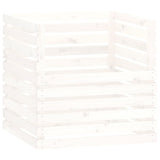 Composter White 80x80x78 cm Solid Wood Pine