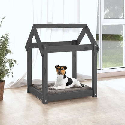 Dog Bed | Grey | Solid Pine Wood | Small/Medium | Durable | Dog Bed