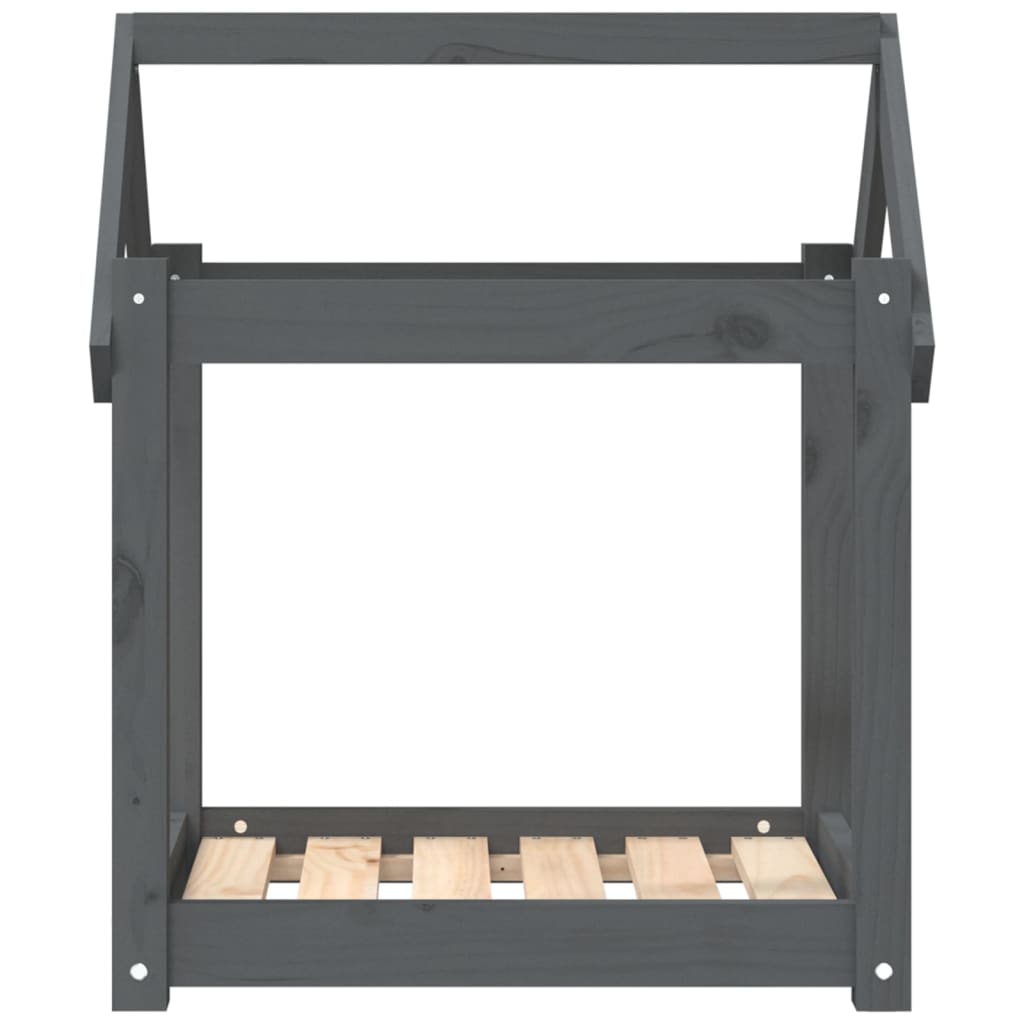 Dog Bed | Grey | Solid Pine Wood | Small/Medium | Durable | Dog Bed