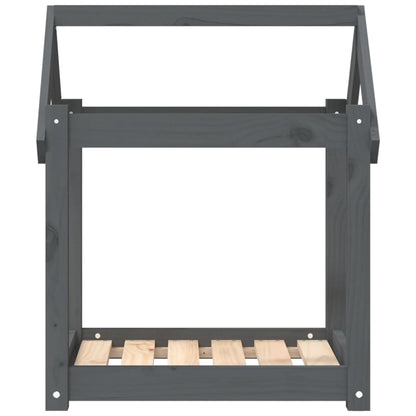 Dog Bed | Grey | Solid Pine Wood | Small/Medium | Durable | Dog Bed