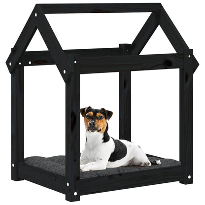 Dog Bed | Black | Solid Pine Wood | 61x50x70 cm |  Minimalistic | Dog Bed