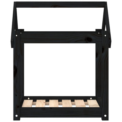Dog Bed | Black | Solid Pine Wood | 61x50x70 cm |  Minimalistic | Dog Bed