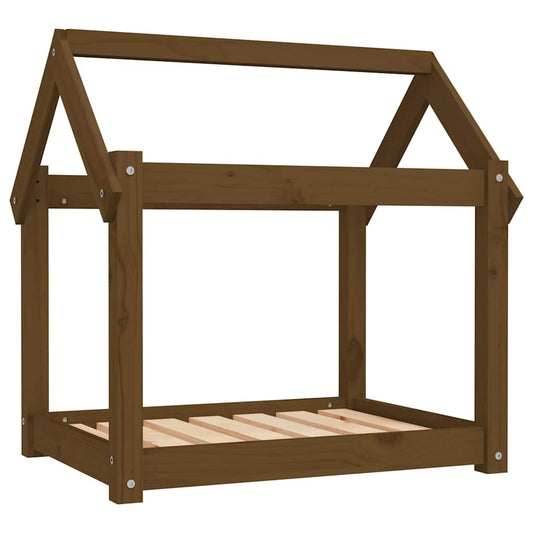 Dog Bed Honey Brown 71x55x70 cm Solid Wood Pine