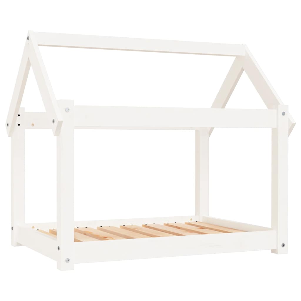 Dog Bed White 81x60x70 cm Solid Wood Pine