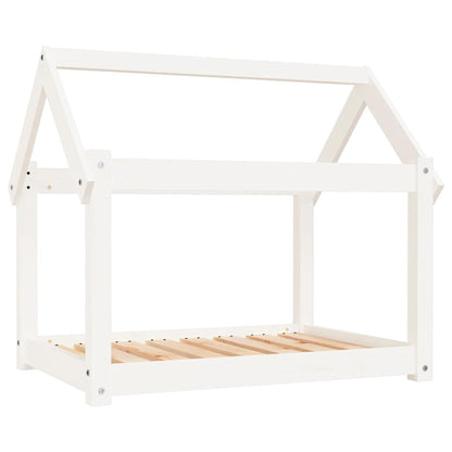 Dog Bed White 81x60x70 cm Solid Wood Pine