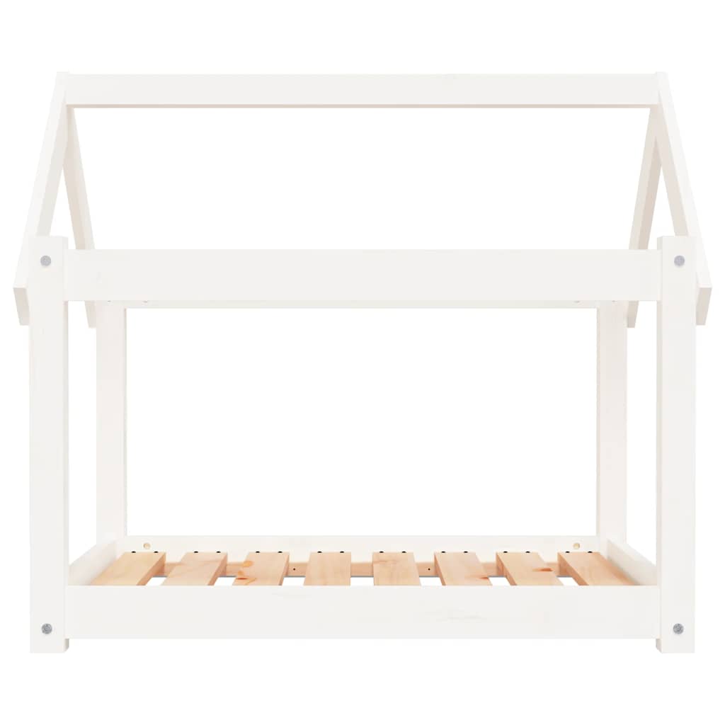Dog Bed White 81x60x70 cm Solid Wood Pine