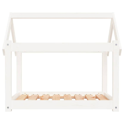 Dog Bed White 81x60x70 cm Solid Wood Pine