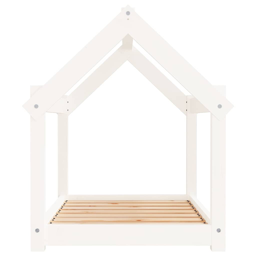 Dog Bed White 81x60x70 cm Solid Wood Pine