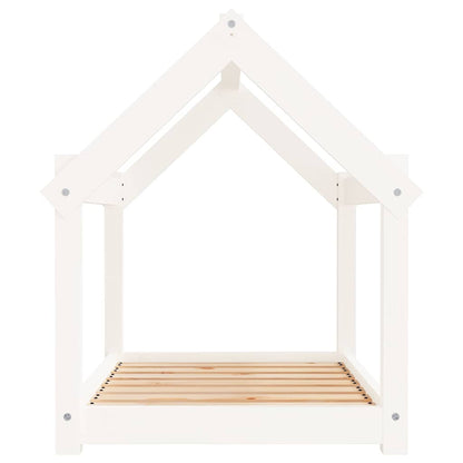 Dog Bed White 81x60x70 cm Solid Wood Pine