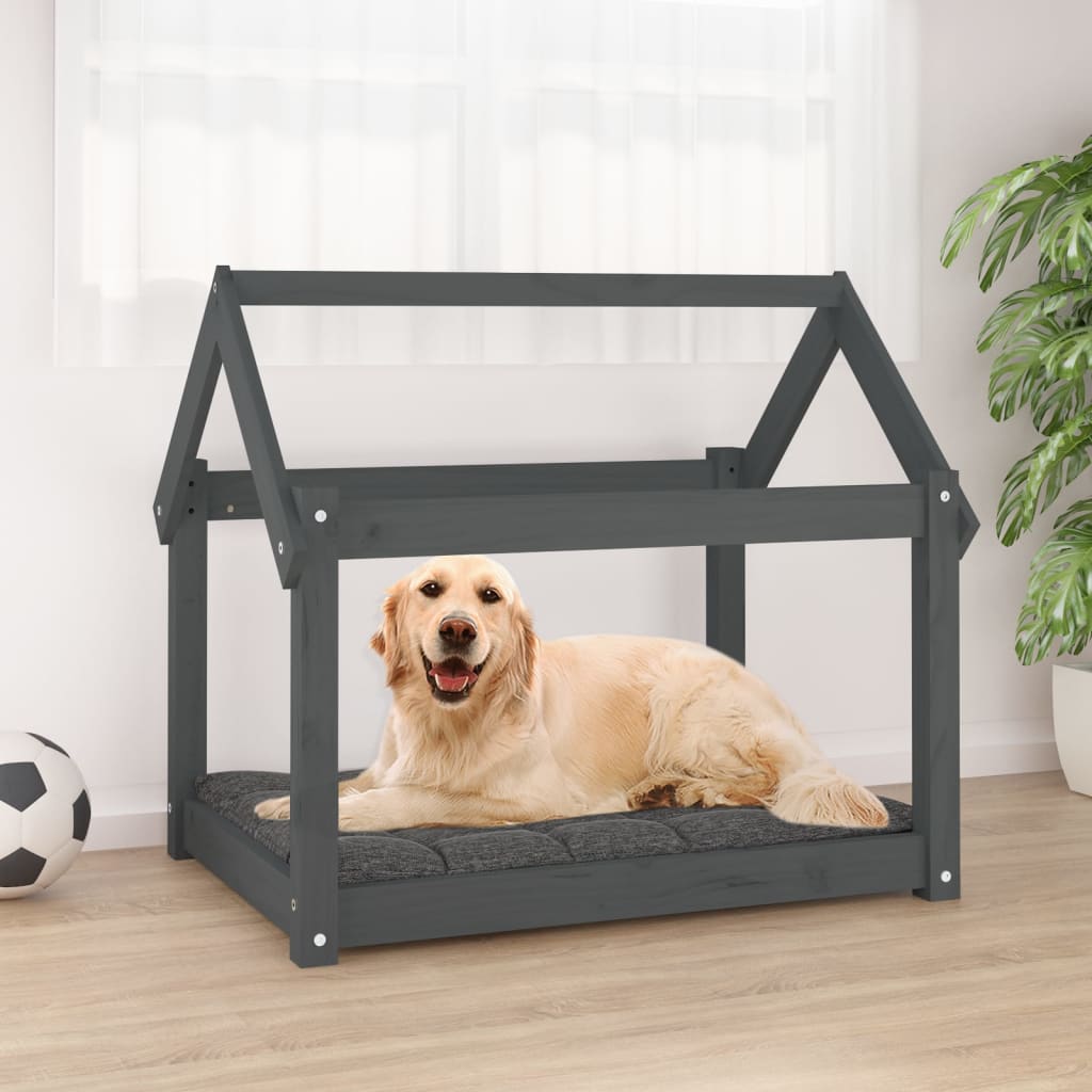 Dog Bed | Grey | Solid pine wood | Medium | Durable | Dog Bed
