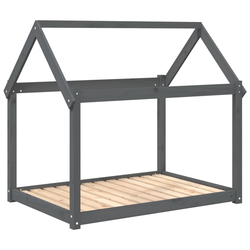 Dog Bed | Grey | Solid Pine Wood | Large | Minimalistic | Dog Bed