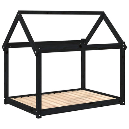 Dog Bed | Black | Solid pine wood | Large | Tough | Dog Bed | Rectangular