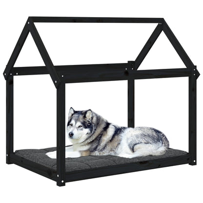 Dog Bed | Black | Solid pine wood | Large | Tough | Dog Bed | Rectangular