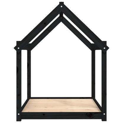 Dog Bed | Black | Solid pine wood | Large | Tough | Dog Bed | Rectangular