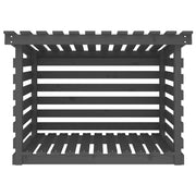Firewood Rack Grey 108x73x79 cm Solid Wood Pine