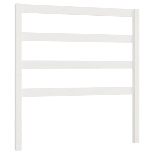 Bed Headboard White 95x4x100 cm Solid Wood Pine