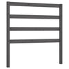 Bed Headboard Grey 95x4x100 cm Solid Wood Pine