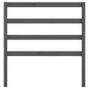 Bed Headboard Grey 95x4x100 cm Solid Wood Pine