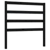 Bed Headboard Black 95x4x100 cm Solid Wood Pine