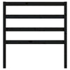 Bed Headboard Black 95x4x100 cm Solid Wood Pine