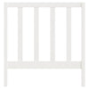 Bed Headboard White 95x4x100 cm Solid Wood Pine