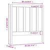 Bed Headboard White 95x4x100 cm Solid Wood Pine