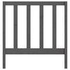 Bed Headboard Grey 95x4x100 cm Solid Wood Pine