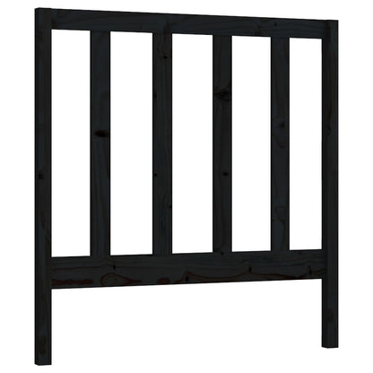 Bed Headboard | Black | Solid pine wood | 95 x 4 x 100 cm | Simple