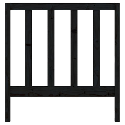 Bed Headboard | Black | Solid pine wood | 95 x 4 x 100 cm | Simple