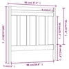 Bed Headboard White 95x4x100 cm Solid Wood Pine