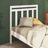 Bed Headboard White 95x4x100 cm Solid Wood Pine