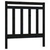 Bed Headboard Black 95x4x100 cm Solid Wood Pine