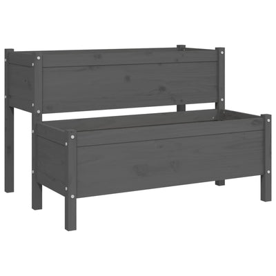 Planter Grey 110x84x75 cm Solid Wood Pine