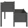 Planter Grey 110x84x75 cm Solid Wood Pine