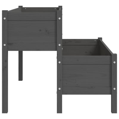 Planter Grey 110x84x75 cm Solid Wood Pine