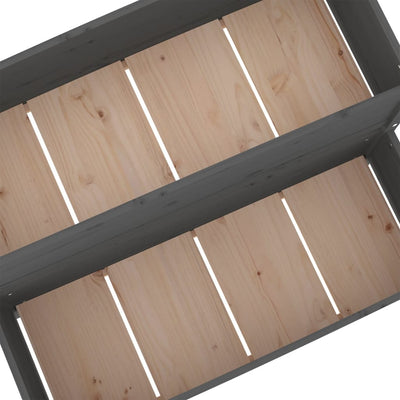 Planter Grey 110x84x75 cm Solid Wood Pine