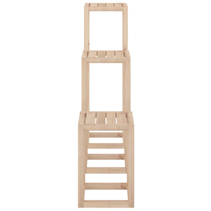 3 Piece Plant Stand Set Solid Wood Pine