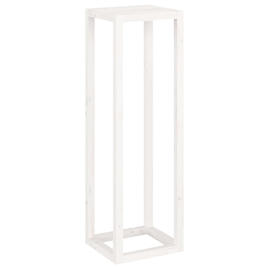 3 Piece Plant Stand Set White Solid Wood Pine